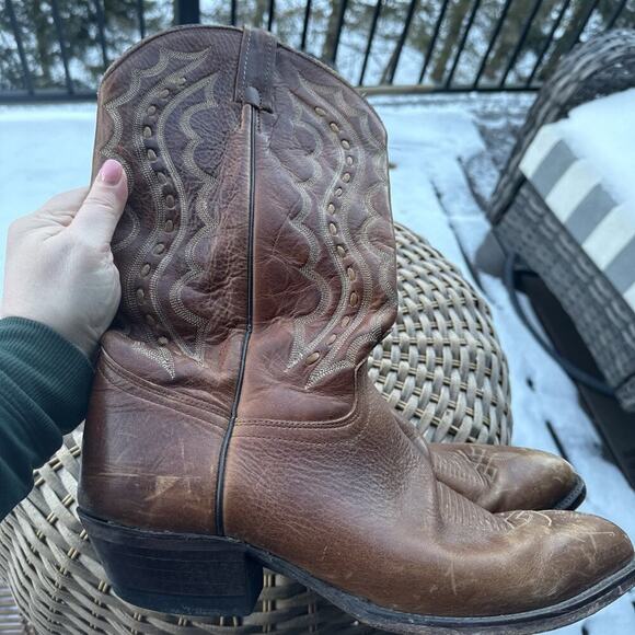 Cowboy J. Chisholm Brown Leather Boots size 11D Handcrafted in the USA main image 15